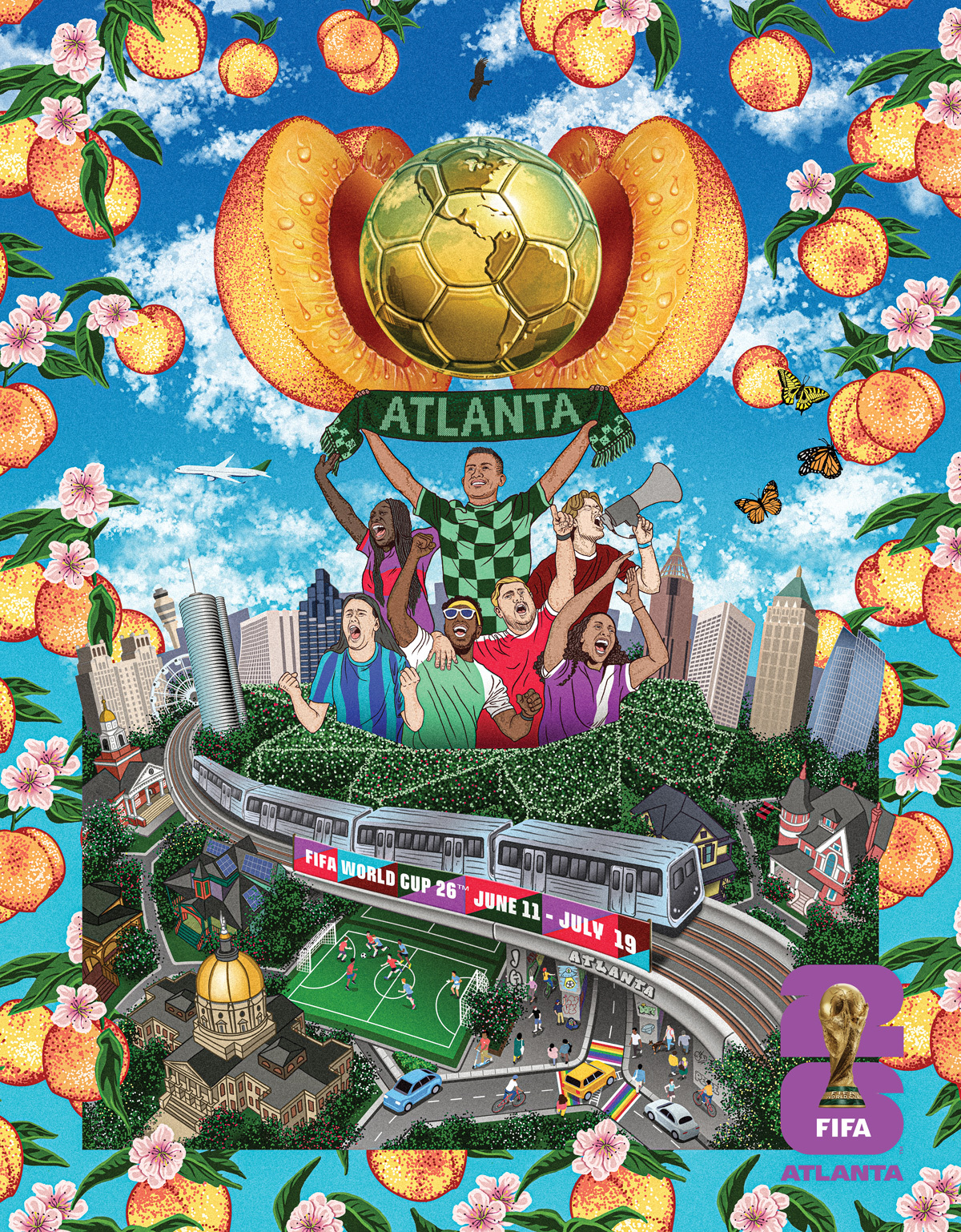 Official FIFA World Cup 2026 Atlanta Host City Poster