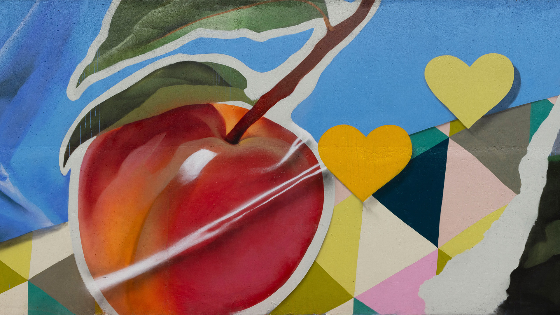 Peach Mural Artwork by Taylor White